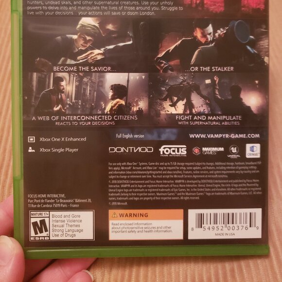 Vampyr for Xbox One - Picture 4 of 9